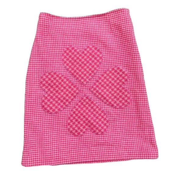 MOSCHINO Pink Wool Vintage Knee-Length Skirt 12 - Picture 2 of 5
